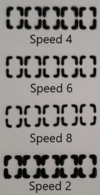 Automated dispensing patterns run at different speeds