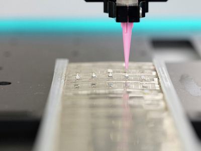 Rigid Tapered Tip Dispensing Epoxy for Die Attach Automated