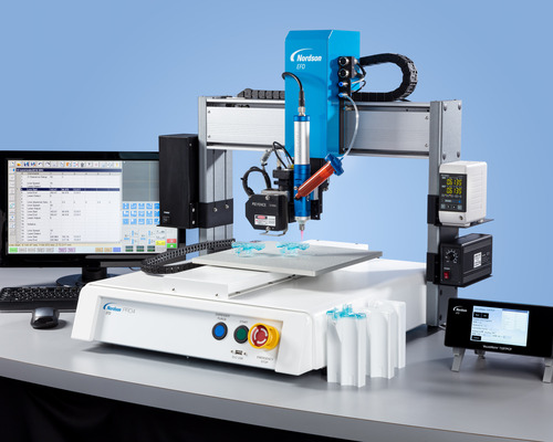PRO Series: With 797PCP, 7197PCP Controller Dispensing UV on Dialysis Parts