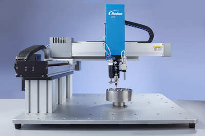 GV Series: xQR41 Dispensing Grease on Aerospace Pinion Gear