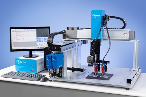 Nordson EFD G4V Robot with PICO Nexus-PICO XP dispensing on test strips